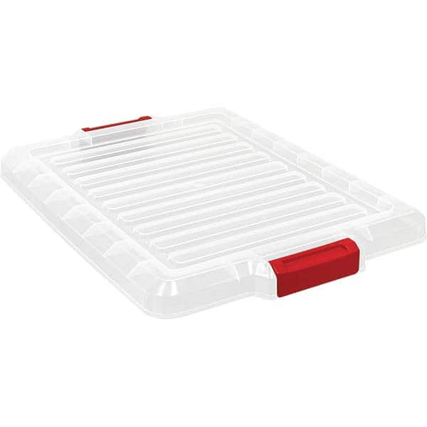 Quantum Storage - Tote & Storage Container Lids For Use With: Quantum Storage Systems - LC191507CL Width (Decimal Inch): 16.5000 - Makers Industrial Supply