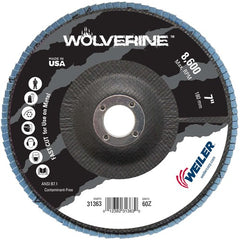 7″ Vortec Pro Abrasive Flap Disc, Angled, Phenolic Backing 60Z, 7/8″ Arbor Hole - Makers Industrial Supply