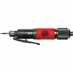 Chicago Pneumatic - 1/4" Bit Holder, 1,300 RPM, Pistol Grip Handle Air Screwdriver - 2-1/2 to 5.8 Ft/Lb Torque, 1/4" Inlet, 14.8 CFM - Makers Industrial Supply