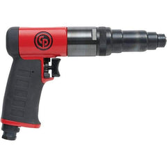 Chicago Pneumatic - 1/4" Bit Holder, 800 RPM, Pistol Grip Handle Air Screwdriver - 7.4 to 14.8 Ft/Lb Torque, 1/4" Inlet, 28.4 CFM - Makers Industrial Supply