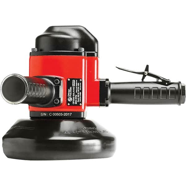 Chicago Pneumatic - 7" Wheel Diam, 8,500 RPM, Pneumatic Angle & Disc Grinder - 5/8-11 Spindle, 110 CFM, Side Exhaust - Makers Industrial Supply