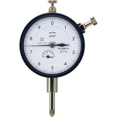 Mitutoyo - 1/2" Range, 0-10 Dial Reading, 0.0001" Graduation Dial Drop Indicator - 57mm Dial, 0.01" Range per Revolution, 0.0001" Accuracy, Revolution Counter - Makers Industrial Supply