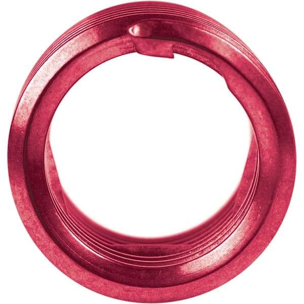 Recoil - 3/8-16 UNC, 0.938" OAL, Free Running Helical Insert - 12-7/8 Free Coils, Tangless, 304 Stainless Steel, Bright Finish, 2-1/2D Insert Length - Makers Industrial Supply