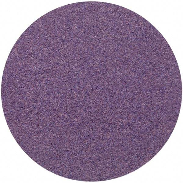 3M - 5" Diam, 240 Grit Ceramic Adhesive PSA Disc - Very Fine Grade, Purple, Polyester Backing, Flexible, 12,000 Max RPM, Use with Random Orbital Sanders - Makers Industrial Supply