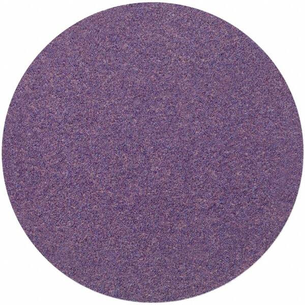 3M - 6" Diam, 320 Grit Ceramic Adhesive PSA Disc - Extra Fine Grade, Purple, Polyester Backing, Flexible, 12,000 Max RPM, Use with Random Orbital Sanders - Makers Industrial Supply