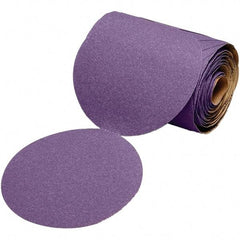 3M - 5" Diam, 400 Grit Ceramic Adhesive PSA Disc - Super Fine Grade, Purple, Polyester Backing, Flexible, 12,000 Max RPM, Use with Random Orbital Sanders - Makers Industrial Supply