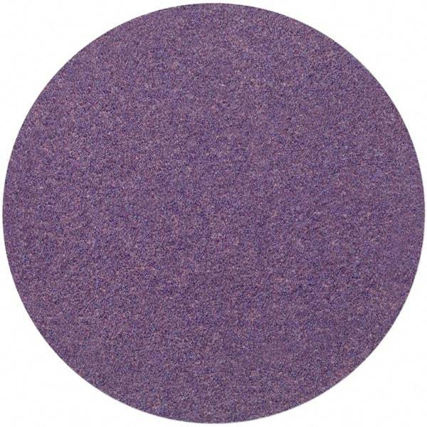 3M - 6" Diam, 240 Grit Ceramic Adhesive PSA Disc - Very Fine Grade, Purple, Polyester Backing, Flexible, 12,000 Max RPM, Use with Random Orbital Sanders - Makers Industrial Supply