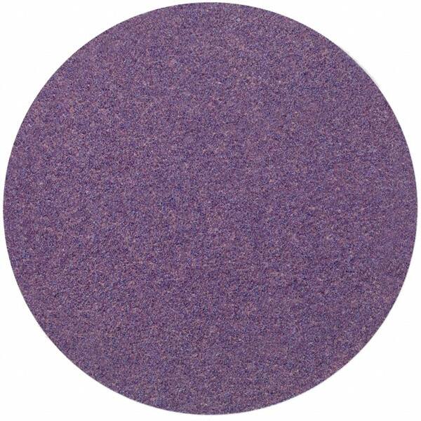 3M - 6" Diam, 320 Grit Ceramic Adhesive PSA Disc - Extra Fine Grade, Purple, Polyester Backing, Flexible, 12,000 Max RPM, Use with Random Orbital Sanders - Makers Industrial Supply