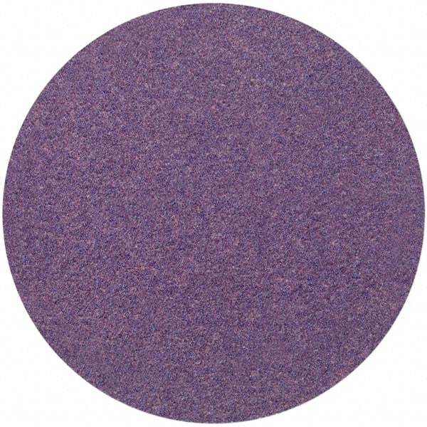 3M - 6" Diam, 240 Grit Ceramic Adhesive PSA Disc - Very Fine Grade, Purple, Polyester Backing, Flexible, 12,000 Max RPM, Use with Random Orbital Sanders - Makers Industrial Supply