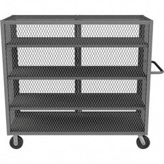 Durham - 2,000 Lb Capacity 4-Shelf Security Mesh Truck - Makers Industrial Supply