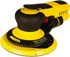 Mirka - 12,000 RPM, 485 LPM Air Consumpion, Random Air Orbital Sander - Round Pad, Hook & Loop Backing, 1/4 NPT Inlet - Makers Industrial Supply