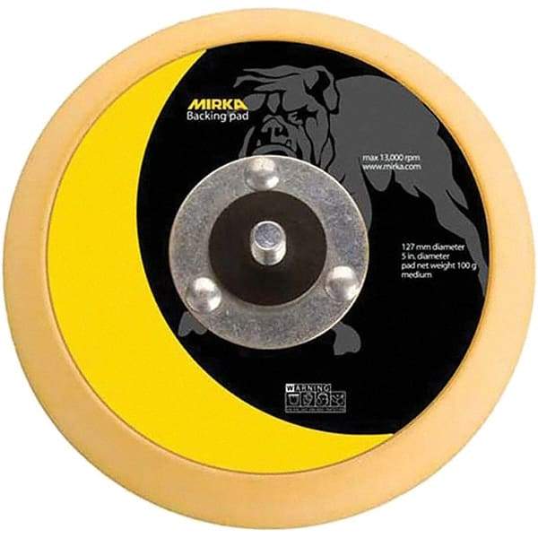 Mirka - 5" Diam Adhesive/PSA Disc Backing Pad - Medium Density, 12,000 RPM - Makers Industrial Supply