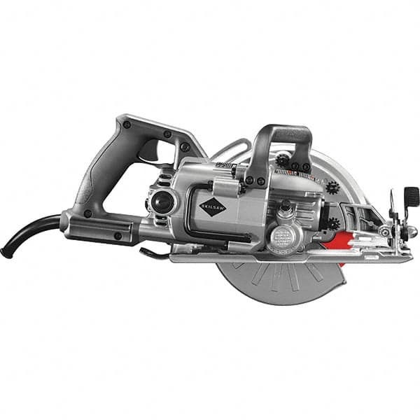 Skilsaw - 15 Amps, 7-1/4" Blade Diam, 5,300 RPM, Electric Circular Saw - 120 Volts, 8' Cord Length, 7/8" Arbor Hole, Left Blade - Makers Industrial Supply