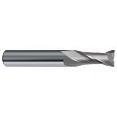 11/16 Dia. x 4 Overall Length 2-Flute Square End Solid Carbide SE End Mill-Round Shank-Center Cut-Uncoated - Makers Industrial Supply