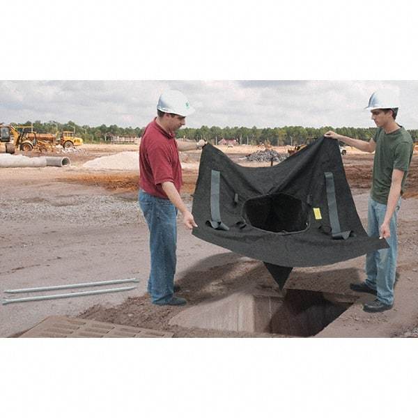 UltraTech - 5' Long x 5' Wide, Nonwoven Polypropylene Geotextile Drain Guard - Black, Use for Stormwater/Construction Compliance - Makers Industrial Supply