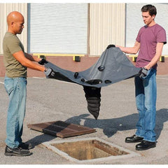 UltraTech - 4' Long x 3' Wide, Nonwoven Polypropylene Geotextile/PVC Drain Guard - Black, Use for Stormwater/Construction Compliance - Makers Industrial Supply