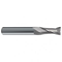 1/2 Dia. x 4-1/2 Overall Length 2-Flute Square End Solid Carbide SE End Mill-Round Shank-Center Cut-Uncoated - Makers Industrial Supply