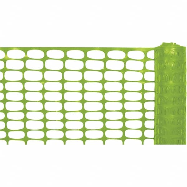 PRO-SAFE - 100' Long x 4' High, Lime Reusable Safety Fence - Makers Industrial Supply