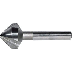 Keo - 1/2" Head Diam, 1/4" Shank Diam, 3 Flute 82° Cobalt Countersink - Bright Finish, 1-7/8" OAL, Single End, Straight Shank, Right Hand Cut - Makers Industrial Supply