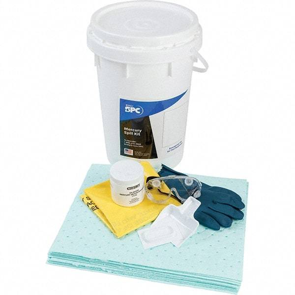 Brady SPC Sorbents - 9 Gal Capacity Hazardous Materials Spill Kit - 6.5 Gal Polyethylene Bucket - Makers Industrial Supply