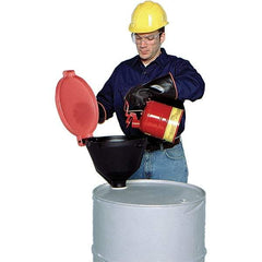 UltraTech - 11" High x 13" Diam, Polyethylene, Burp Free Funnel - 5 Gal Drum/Pail Capacity - Makers Industrial Supply