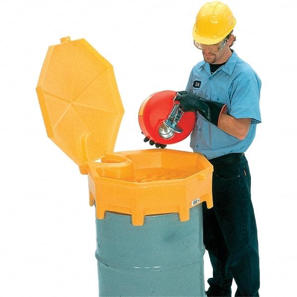 UltraTech - 11" High x 29" Diam, Polyethylene, Funnel with Cover - 5 Gal Drum/Pail Capacity - Makers Industrial Supply