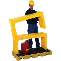 UltraTech - 4' Long x 1.2' Wide x 24" High, Spill Containment Stacking Shelf - Compatible with Spill Pallets & Decks - Makers Industrial Supply