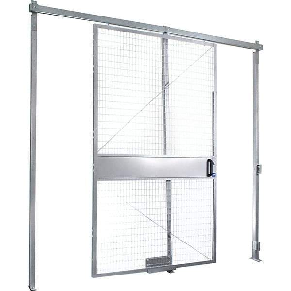 Folding Guard - 8' Wide x 8' High, Sliding Door for Temporary Structures - Welded Wire - Makers Industrial Supply