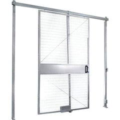 Folding Guard - 4' Wide x 8' High, Sliding Door for Temporary Structures - Welded Wire - Makers Industrial Supply