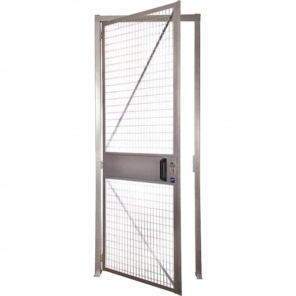 Folding Guard - 3' Wide x 8' High, Hinged Door for Temporary Structures - Welded Wire - Makers Industrial Supply