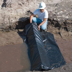 UltraTech - 84" Long x 10-1/2" High x 67" Wide Silt Dike - Black Urethane Foam/Geotextile, For Stormwater - Makers Industrial Supply