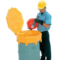 UltraTech - 7" High x 29" Diam, Polyethylene, Manual Closing Funnel Cover - Makers Industrial Supply