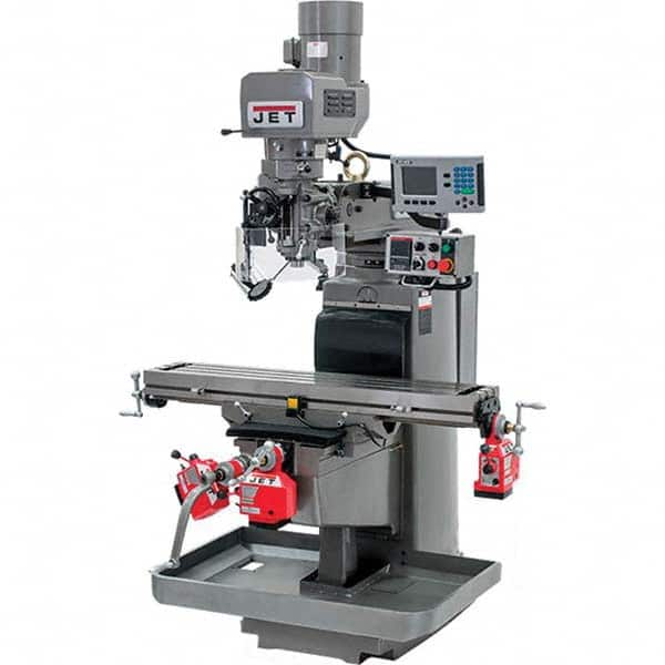 Jet - 42 x 9" 230V Electronic Variable Speed Control 3 Phase Knee Milling Machine - Makers Industrial Supply