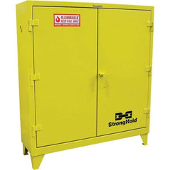 Strong Hold - Safety Cabinets   Hazardous Chemical Type: Flammable and Combustible Liquids    Color: Safety Yellow - Makers Industrial Supply