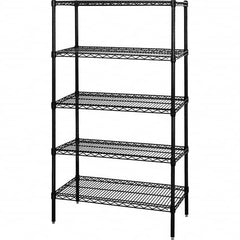 Quantum Storage - 5 Shelf Wire Shelving Add-On Unit - 18" Wide x 24" Deep x 74" High, - Makers Industrial Supply