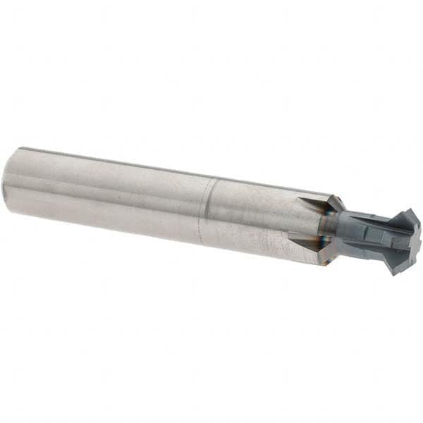 Accupro - 1/2° 1/2" Cut Diam, 0.187" Cut Width, 1/2" Shank, Solid Carbide Double-Angle Cutter - Makers Industrial Supply