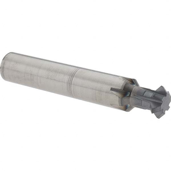 Accupro - 1/2° 1/2" Cut Diam, 0.187" Cut Width, 1/2" Shank, Solid Carbide Double-Angle Cutter - Makers Industrial Supply