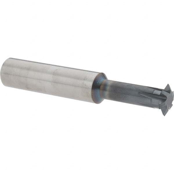 Accupro - 1/2° 1/2" Cut Diam, 0.109" Cut Width, 1/2" Shank, Solid Carbide Double-Angle Cutter - Makers Industrial Supply