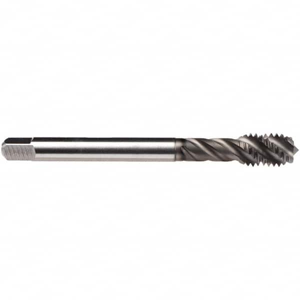 Emuge - 5/8-11 UNC, 4 Flute, 45° Helix, Bottoming Chamfer, GLT-1 Finish, High Speed Steel Spiral Flute STI Tap - Right Hand Flute, 4.921" OAL, 0.59" Shank Diam, 3B Class of Fit, Series Enorm Z/E - Exact Industrial Supply