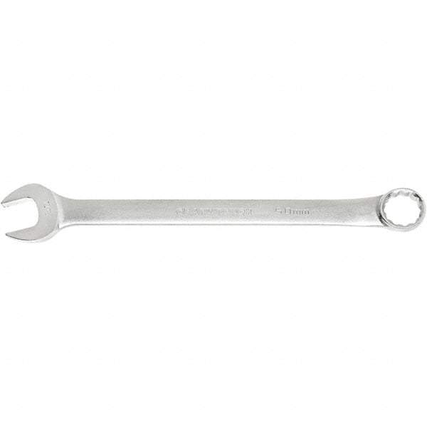 GearWrench - 2-1/4" 12 Point Combination Wrench - 15° Offset Angle, 27.795" OAL, Steel, Satin Finish - Makers Industrial Supply