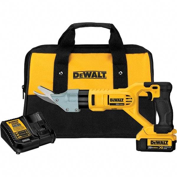 DeWALT - 2,500 SPM, 20 Volt, Pistol Grip Handle, Handheld Cordless Shear - 5/8" Cutting Capacity - Makers Industrial Supply