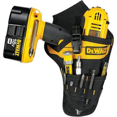 CLC - Drill/Impact Driver Holster with 9 Pockets - Ballistic Polyester, Black/Yellow - Makers Industrial Supply