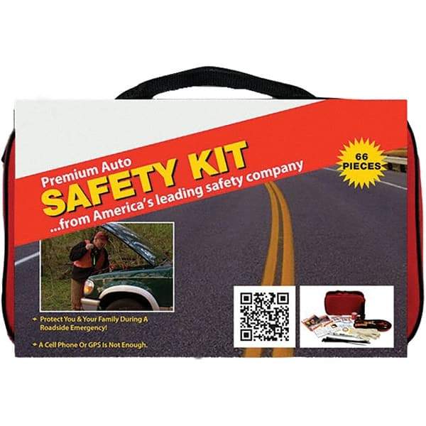 PRO-SAFE - Highway Safety Kits Type: Emergency Roadside Kit Number of Pieces: 66 - Makers Industrial Supply