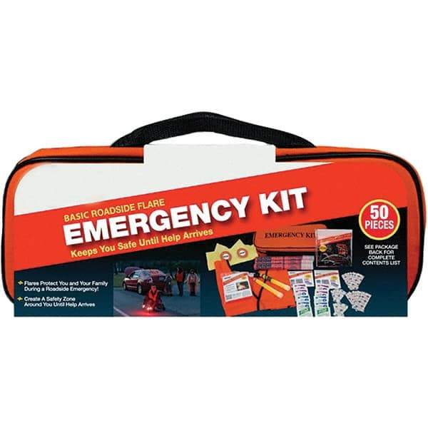 PRO-SAFE - Highway Safety Kits Type: Emergency Roadside Kit Number of Pieces: 50 - Makers Industrial Supply