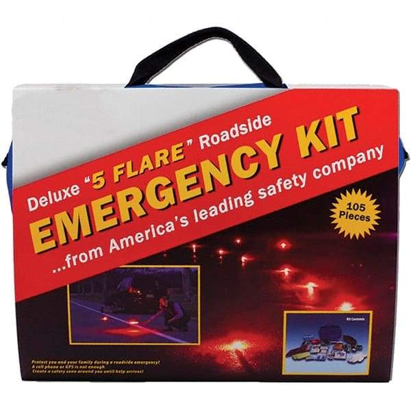 PRO-SAFE - Highway Safety Kits Type: Emergency Roadside Kit Number of Pieces: 105 - Makers Industrial Supply