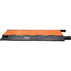 PRO-SAFE - 36" Long x 20" Wide x 1-3/4" High, Polyurethane Ramp Cable Guard - 20,000 Lb Load Limit - Makers Industrial Supply