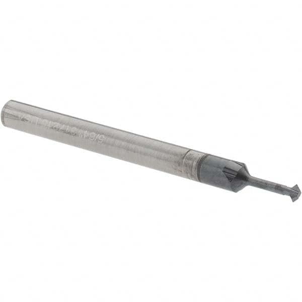 Accupro - 5/64° 5/64" Cut Diam, 0.039" Cut Width, 1/8" Shank, Solid Carbide Double-Angle Cutter - Makers Industrial Supply