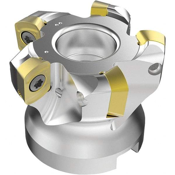 Seco - 5 Inserts, 37mm Cutter Diam, 1.8mm Max Depth of Cut, Indexable High-Feed Face Mill - 22mm Arbor Hole Diam, 0.4094" Keyway Width, 40mm High, R220.21-LP09 Toolholder, LPKT09 Inserts, Series High Feed - Makers Industrial Supply