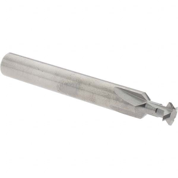 Accupro - 1/4° 1/4" Cut Diam, 0.072" Cut Width, 1/4" Shank, Solid Carbide Double-Angle Cutter - Makers Industrial Supply