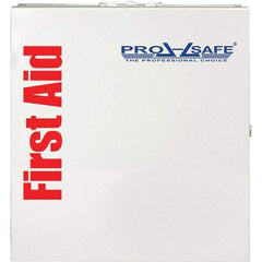 PRO-SAFE - Industrial First Aid Cabinet - 14"x13-1/4"x3-1/8", White, Metal - Makers Industrial Supply